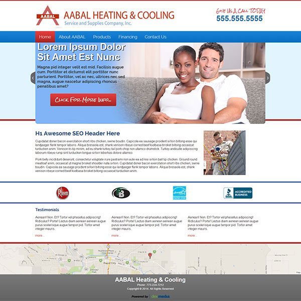 Aabal Heating and Cooling website
