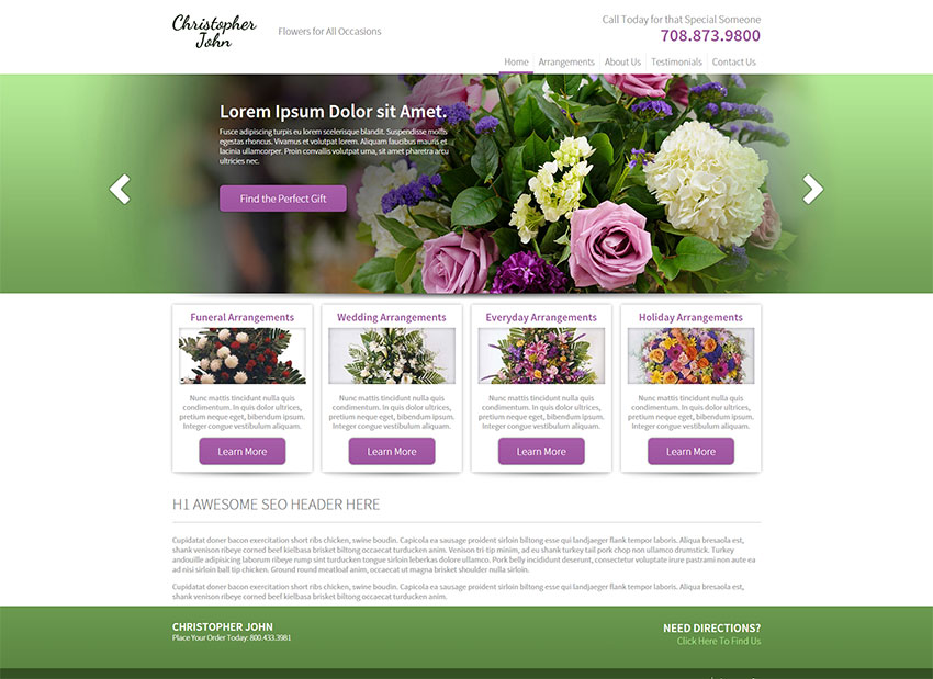 Christopher John Design website