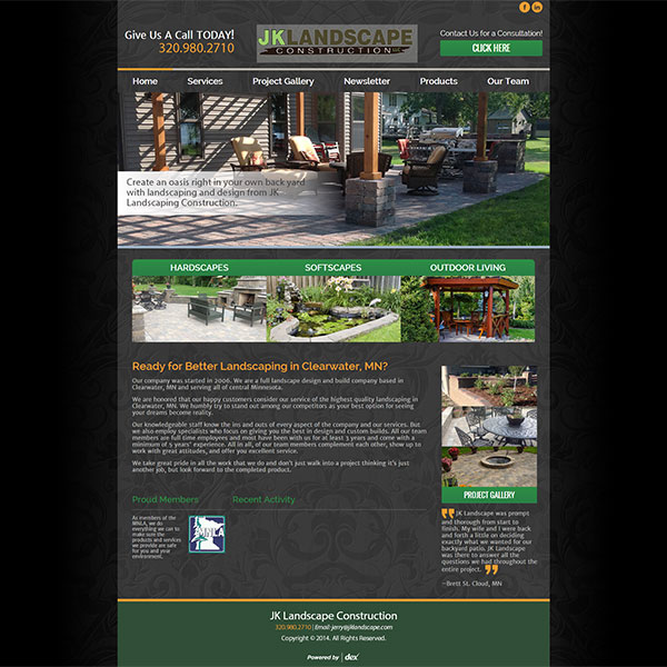 JK Landscape website