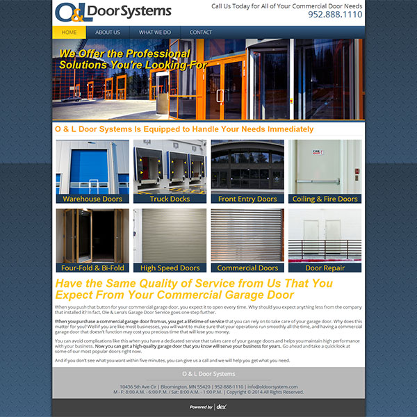 O & L Door Systems website
