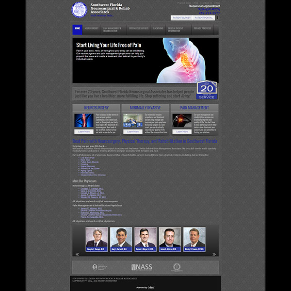 Southwest Florida Nuerosurgical & Rehab Associations website