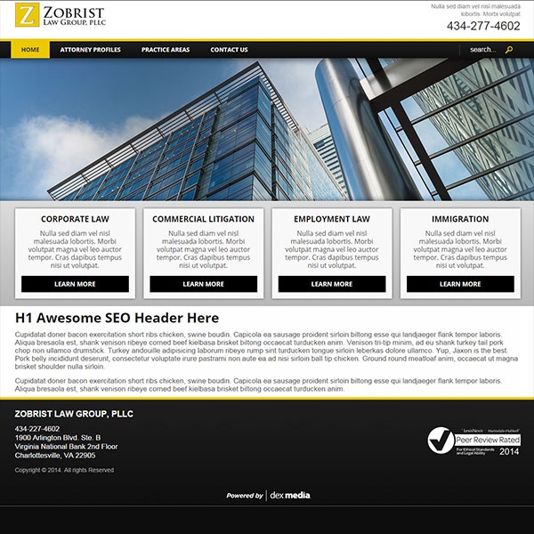 Zobrist Law website